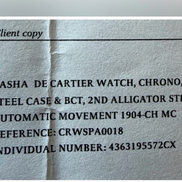 Pasha De Cartier   , Steel Chronograph with Alligator Strap - Picture 6 of 6